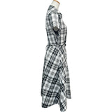 クリスチャン・ディオール Christian Dior チェック柄ベルテッドワンピース 241R27A1712 ブラック ポリエステル レディース ワンピース
