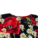 ドルチェ＆ガッバーナ Dolce & Gabbana フローラル総柄ワンピース F6VA4T ブラック コットン レディース ワンピース