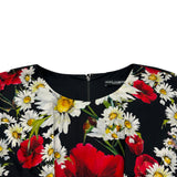 ドルチェ＆ガッバーナ Dolce & Gabbana フローラル総柄ワンピース F6VA4T ブラック コットン レディース ワンピース