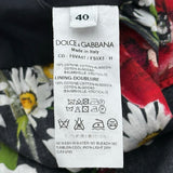 ドルチェ＆ガッバーナ Dolce & Gabbana フローラル総柄ワンピース F6VA4T ブラック コットン レディース ワンピース