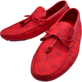 ルイ・ヴィトン LOUIS VUITTON アリゾナライン ドライビングシューズ FA0282 レッド レザー メンズ その他靴