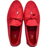 ルイ・ヴィトン LOUIS VUITTON アリゾナライン ドライビングシューズ FA0282 レッド レザー メンズ その他靴