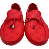 ルイ・ヴィトン LOUIS VUITTON アリゾナライン ドライビングシューズ FA0282 レッド レザー メンズ その他靴