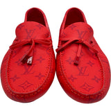 ルイ・ヴィトン LOUIS VUITTON アリゾナライン ドライビングシューズ FA0282 レッド レザー メンズ その他靴