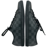 ルイ・ヴィトン LOUIS VUITTON ダミエ総柄ローカットスニーカー ブラック レザー レディース スニーカー