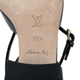 ルイ・ヴィトン LOUIS VUITTON エッジライン ストラップサンダル ブラック レザー レディース サンダル