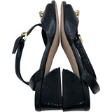 ルイ・ヴィトン LOUIS VUITTON エッジライン ストラップサンダル ブラック レザー レディース サンダル