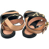 ルイ・ヴィトン LOUIS VUITTON ダミエロゴフラットサンダル SC0139 ピンク レザー レディース サンダル