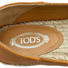 トッズ TOD’S エスパドリーユレザースリッポン キャメル レザー レディース スリッポン