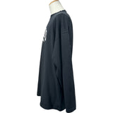 バレンシアガ BALENCIAGA PAIRSロゴオーバーサイズロングTシャツ 681046 ブラック コットン メンズ 長袖Ｔシャツ
