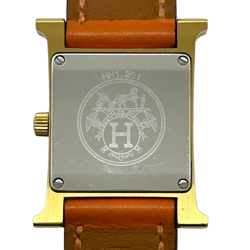 エルメス HERMES Hウォッチ HH1.201 ホワイト メッキ/ステンレス