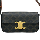 セリーヌ CELINE ショルダーバッグ クロード 194142 タン/ゴールド金具 トリオンフキャンバス レディース ショルダーバッグ