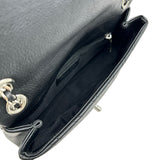 シャネル CHANEL シェブロンチェーンショルダー Vステッチ 24番台 ブラック シルバー金具 カーフスキン レディース ショルダーバッグ