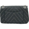 シャネル CHANEL シェブロンチェーンショルダー Vステッチ 24番台 ブラック シルバー金具 カーフスキン レディース ショルダーバッグ