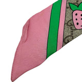 グッチ GUCCI ネックボウ GGストロベリー マルチカラー シルク レディース スカーフ
