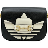 グッチ GUCCI ホースビット1955 ミニ adidasコラボ 658574 ブラック レザー レディース ショルダーバッグ