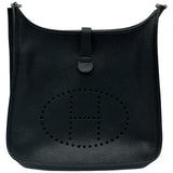 エルメス HERMES エヴリン3GM C刻印 ブラック/シルバー金具 トリヨン レディース ショルダーバッグ