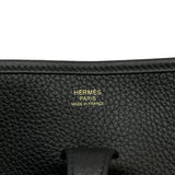エルメス HERMES エヴリン3PM W刻印 ブラック/ゴールド金具 トリヨン レディース ショルダーバッグ