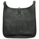 エルメス HERMES エヴリン3PM W刻印 ブラック/ゴールド金具 トリヨン レディース ショルダーバッグ
