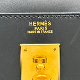 エルメス HERMES ケリー32 外縫い 〇Z刻印 ブラック ゴールド金具 ボックスカーフ レディース ショルダーバッグ