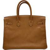 エルメス HERMES バーキン35 □D刻印 ゴールド ゴールド金具 エプソン レディース ハンドバッグ