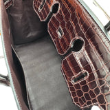 エルメス HERMES バーキン35 □K刻印 コカオン シルバー金具 ポロサスリセ レディース ハンドバッグ