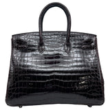 エルメス HERMES バーキン35 □K刻印 コカオン シルバー金具 ポロサスリセ レディース ハンドバッグ
