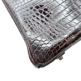 エルメス HERMES バーキン35 □K刻印 コカオン シルバー金具 ポロサスリセ レディース ハンドバッグ
