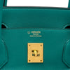 エルメス HERMES バーキン40 パーソナルオーダー X刻 ブルーパオン/ヴェールアングレ/ゴールド金具 エプソン メンズ ハンドバッグ