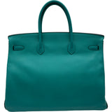 エルメス HERMES バーキン40 パーソナルオーダー X刻 ブルーパオン/ヴェールアングレ/ゴールド金具 エプソン メンズ ハンドバッグ