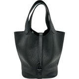 エルメス HERMES ピコタンロックPM モノクローム Z刻印 ソーブラック ブラック金具 トリヨン レディース ハンドバッグ