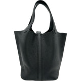 エルメス HERMES ピコタンロックPM モノクローム Z刻印 ソーブラック ブラック金具 トリヨン レディース ハンドバッグ