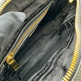 プラダ PRADA ロゴ2WAYバッグ 1BB108 ブラック レザー レディース ショルダーバッグ