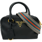 プラダ PRADA ロゴ2WAYバッグ 1BB108 ブラック レザー レディース ショルダーバッグ