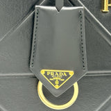 プラダ PRADA シンボルトップステッチ スモール 1BA379 ブラック レザー レディース ハンドバッグ