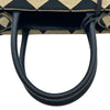 プラダ PRADA シンボルミニバッグ 1BA355 ベージュ/ブラック キャンバス レディース ハンドバッグ