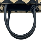 プラダ PRADA シンボルミニバッグ 1BA355 ベージュ/ブラック キャンバス レディース ハンドバッグ