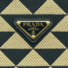 プラダ PRADA シンボルミニバッグ 1BA355 ベージュ/ブラック キャンバス レディース ハンドバッグ