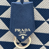 プラダ PRADA シンボルミニバッグ 1BA355 ベージュ/ブラック キャンバス レディース ハンドバッグ