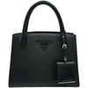 プラダ PRADA モノクローム2WAYハンドバッグ 1BA156 ブラック サフィアーノレザー レディース ハンドバッグ