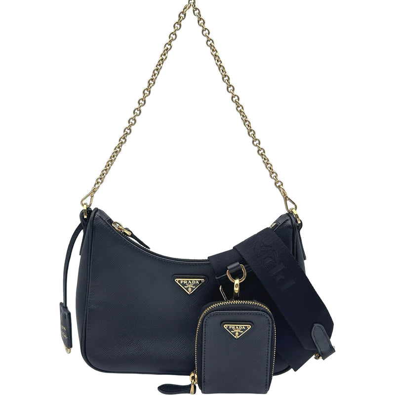 プラダ PRADA Re-Edition2005 バッグ 1BH204 ブラック サフィアーノ