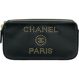 シャネル CHANEL ドーヴィル チェーンウォレット 28番台 ブラック ゴールド金具 キャビアスキン レディース ショルダーバッグ