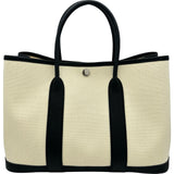 エルメス HERMES ガーデンパーティTPM W刻印 べトン/ブラック シルバー金具 トワル・ネゴンダ レディース ハンドバッグ