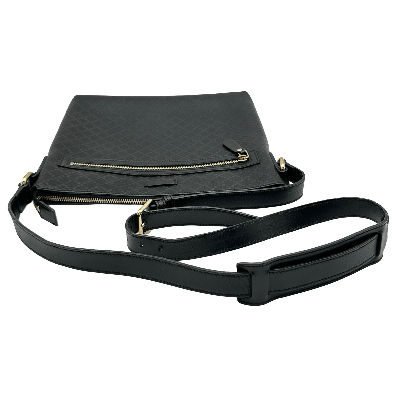 グッチ GUCCI ディアマンテ メッセンジャーバッグ 387399 ブラック PVC