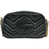 グッチ GUCCI GGマーモントショルダーバッグ 447632 ブラック レザー レディース ショルダーバッグ