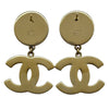 シャネル CHANEL ココマークピアス ホワイト/ブラック メッキ アクセサリー