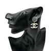 シャネル CHANEL ココマークピアス ホワイト/ブラック メッキ アクセサリー