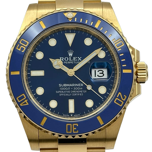 リプロダクト品　新品未使用 希少品 rolex掛け時計 青サブゴールド ロレックス ROLEX サブマリーナ 126618LB ブルー ゴールド 自動巻き