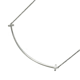 ティファニー TIFFANY＆CO Tスマイルネックレスラージ ホワイトゴールド Au750 ジュエリー