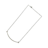 ティファニー TIFFANY＆CO Tスマイルネックレスラージ ホワイトゴールド Au750 ジュエリー